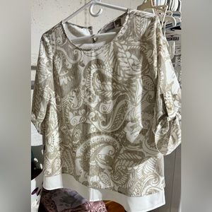Tan Paisley Chico’s Blouse
